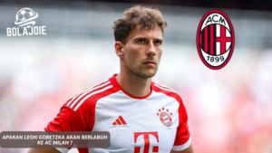 Leon Goretzka mengenakan seragam Bayern Munich, dikaitkan dengan transfer bebas ke AC Milan musim panas 2025