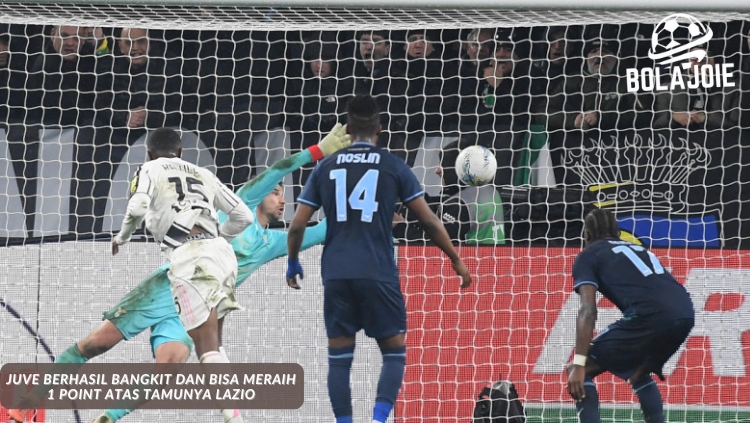 Pierre Kalulu Juventus merayakan gol penyelamatan ke gawang Lazio untuk hasil imbang 2-2 - Analisis BOLA JOIE