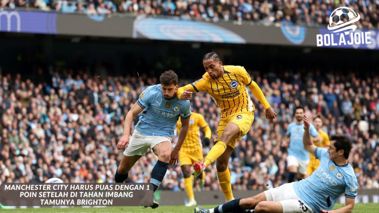 Hasil pertandingan Manchester City vs Brighton berakhir imbang 2-2, Erling Haaland mencetak gol penalti, Bolajoie menyajikan berita bola terkini.